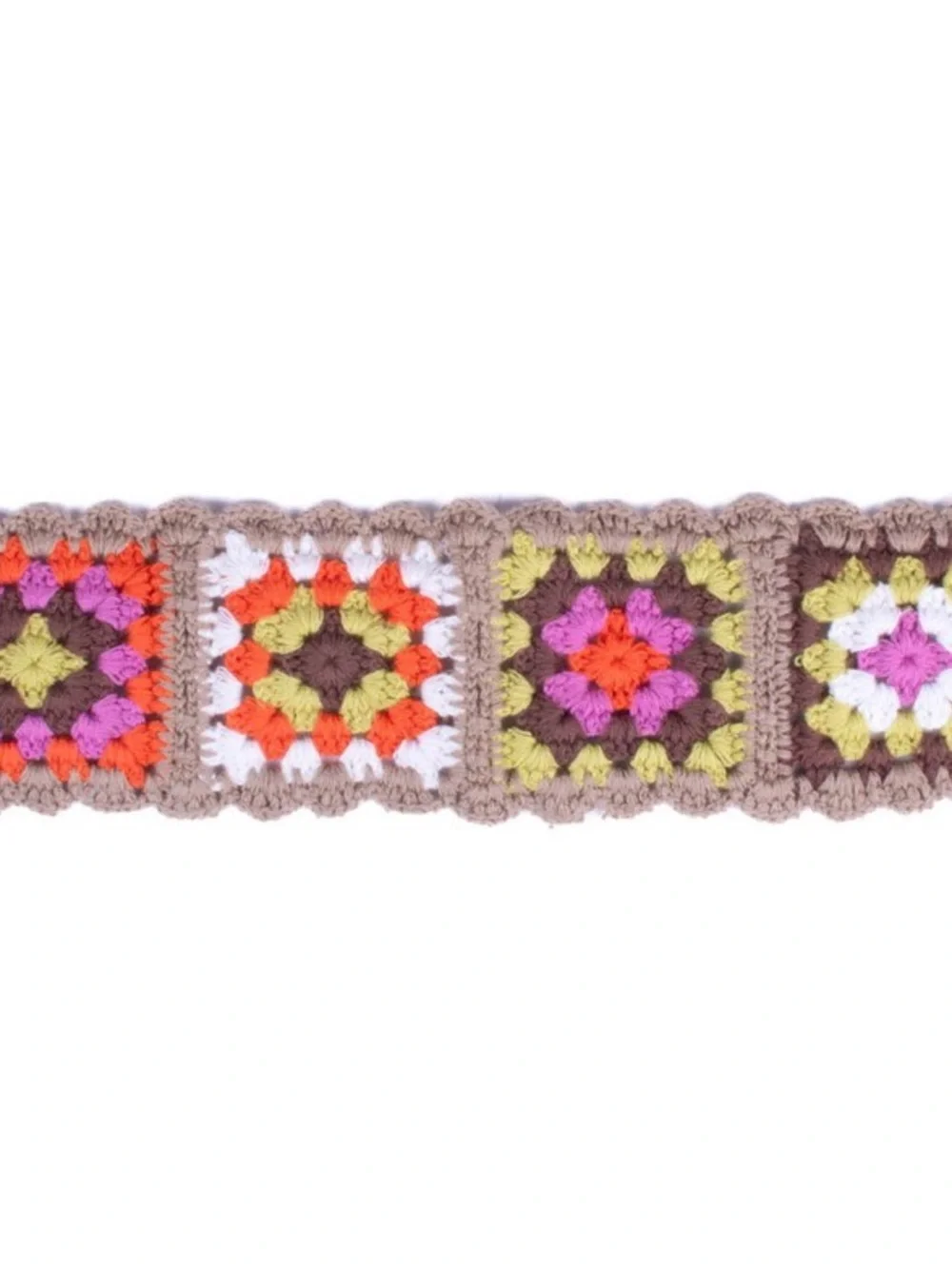Boho Crocheted Multicolored Headband